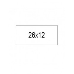 Rollos de etiquetas 26X12 blanca rectangular (40 rollos)