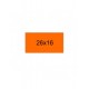 Rollos de etiquetas rectangular 26X16 Naranja (40 rollos)
