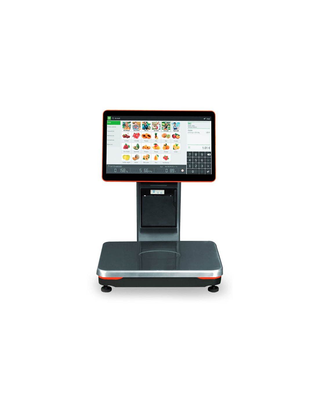 Balanza Hiopos TS20 para carnicería y alimentación en Murcia — TPV, balanza e impresora todo en uno